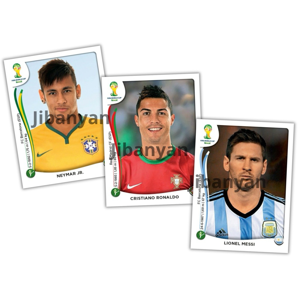 [Thẻ in] Thẻ cầu thủ bóng đá Panini World Cup 2014