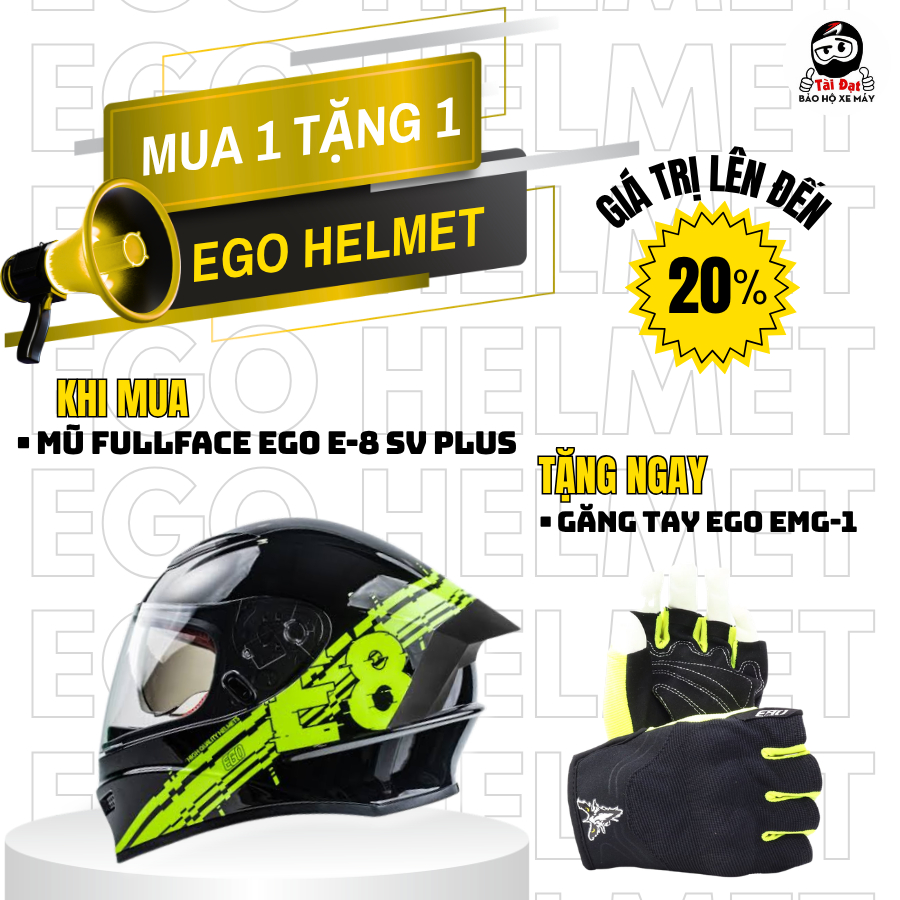 Nón fullface EGO E8 SV PLUS