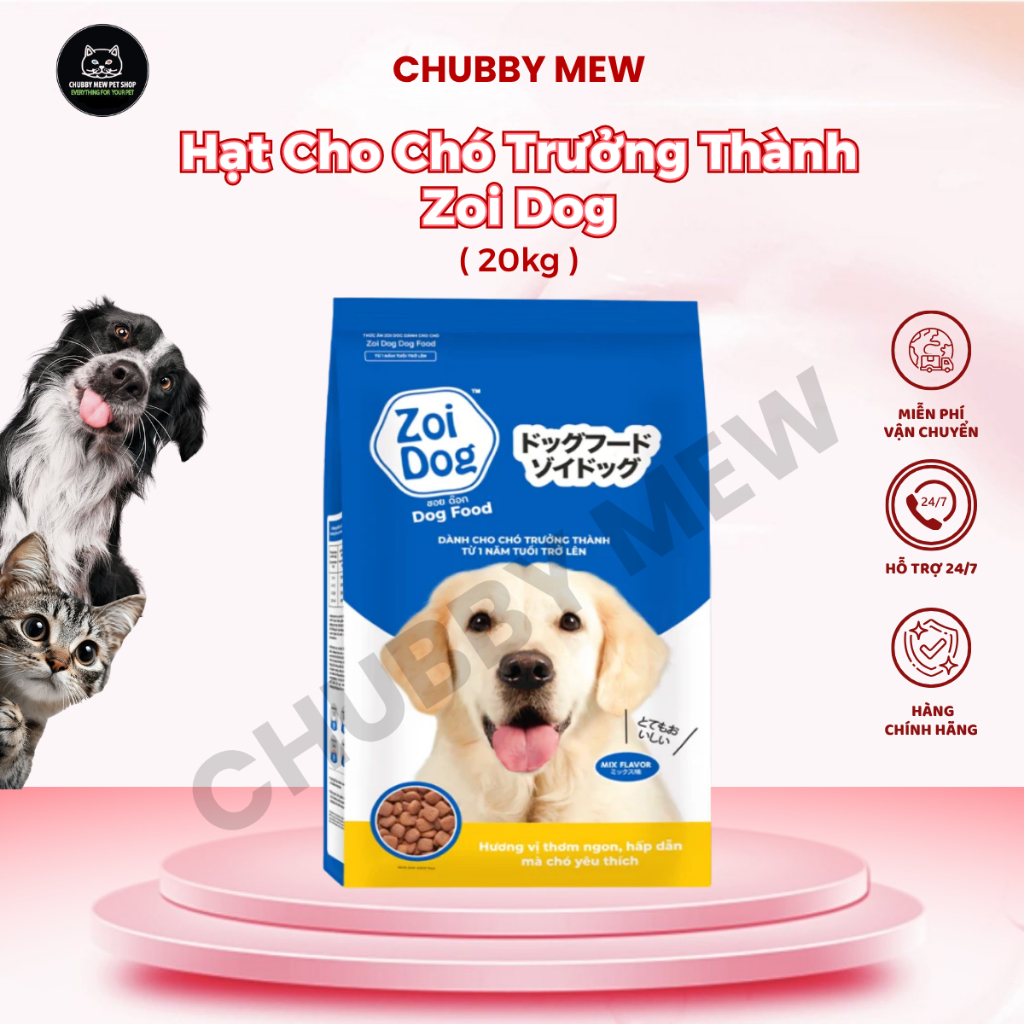 (Bao 20kg) Hạt Cho Chó Trưởng Thành Zoi Dog bao 20kg (1kg x 20 gói) - Petshop Chubby Mew