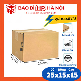 25x15x15 [COMBO] 100 Hộp Carton Đóng Hàng - BAO BÌ HP HÀ NỘI