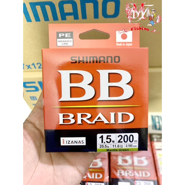 DÂY PE SHIMANO BB BRAID 4X PE Line 200MBraided PE
