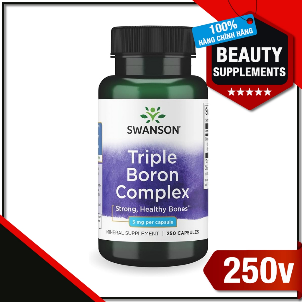 Viên uống Triple Boron Complex Swanson - 250 viên