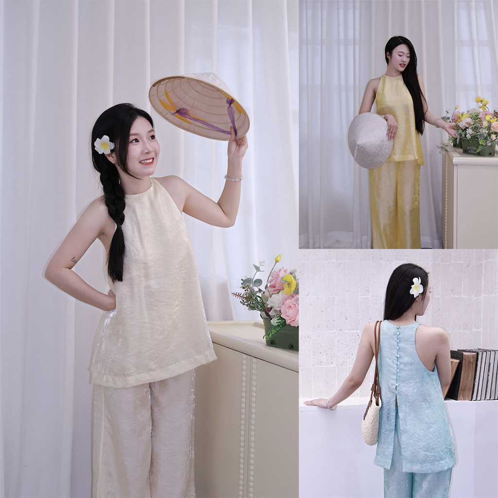 LYC FASHION - Thanh Chi Set Yếm Kèm Quần Ống Rộng | BigBuy360 - bigbuy360.vn