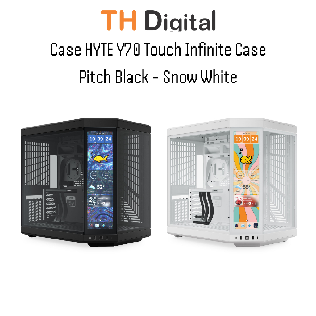 Case HYTE Y70 Touch Infinite Case Pitch Black - Snow White - Hàng chính hãng