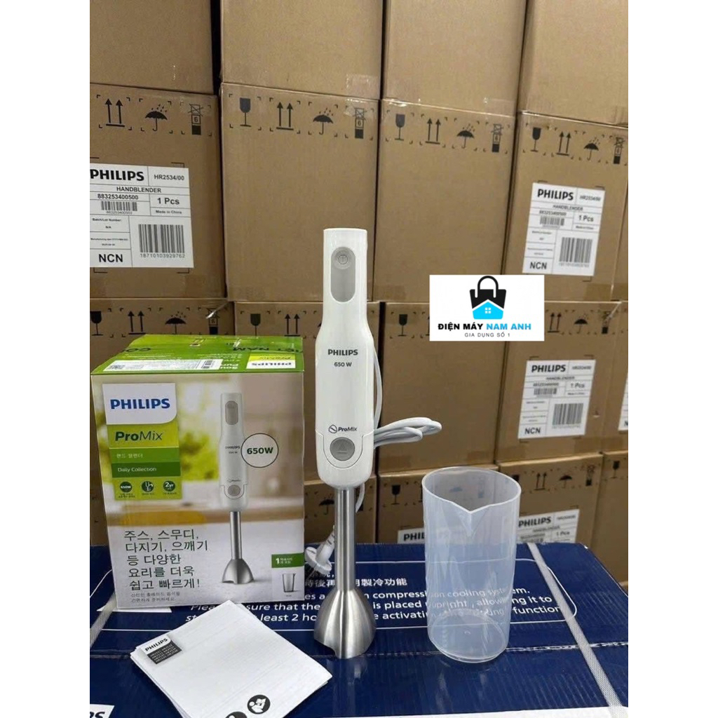 Máy Xay Cầm Tay nhỏ gọn Philip HR2534/00- công suất 650w [ hàng chính hãng ]