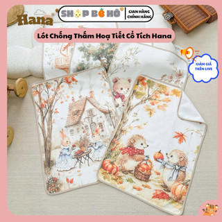 Tấm lót chống thấm Thảm Lót Chống Nước Hình Họa Cổ Tích 4 lớp dày dặn Shopbeho