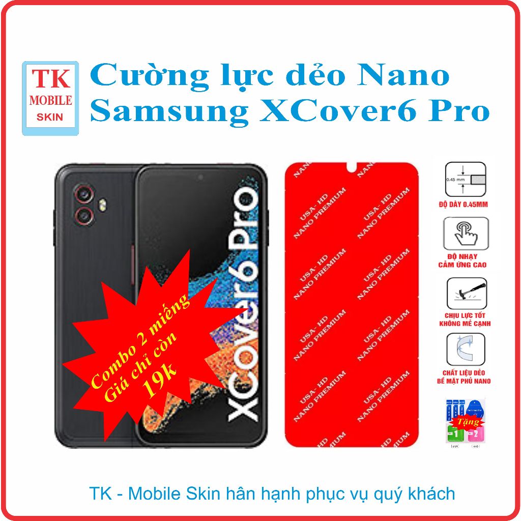 Cường lực dẻo bảo vệ màn hình điện thoại Samsung Xcover 6 Pro