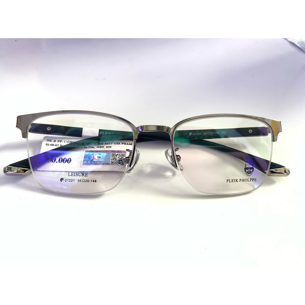 55/20/148 Gọng kính Pleik Pholppe P21221 chính hãng - Unisex ai đeo cũng đẹp
