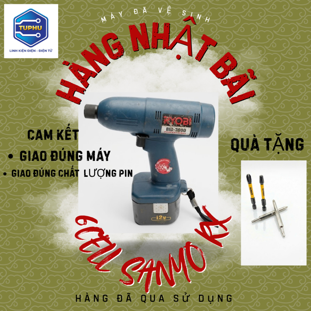 khoan vít RYOBI MODE;BID3000,12v