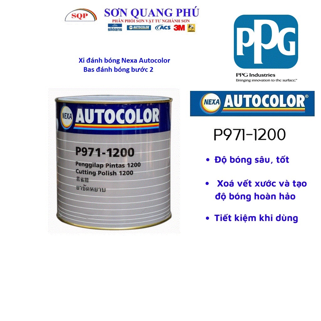 500g Bát phá Autocolor Bas bóng Autocolor bước 2 P971-1200 đánh bóng SONQUANGPHU422