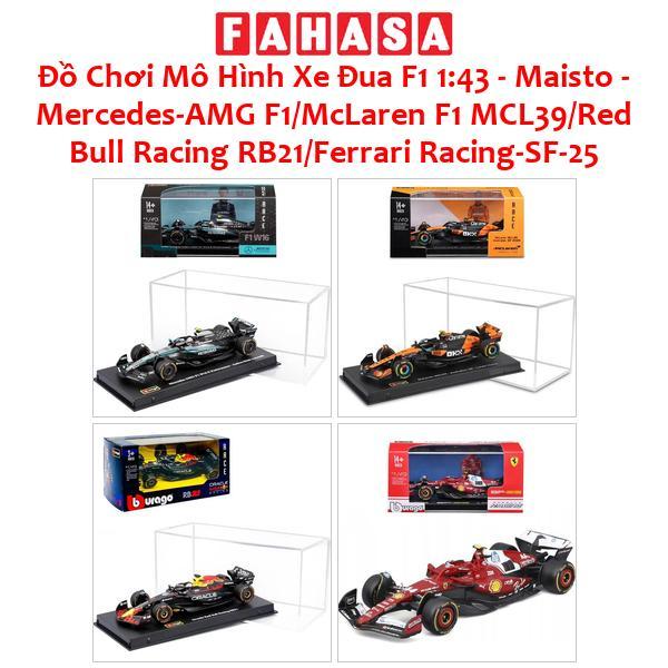 Đồ Chơi Mô Hình Xe Đua F1 1:43 - Maisto - Mercedes-AMG F1/McLaren F1 MCL39/Red Bull Racing RB21/Ferr