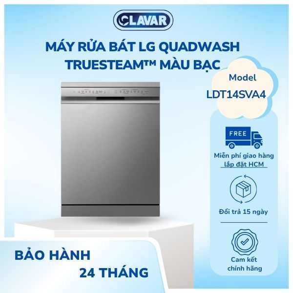 Máy rửa chén LG QuadWash™ Steam LDT14SVA4