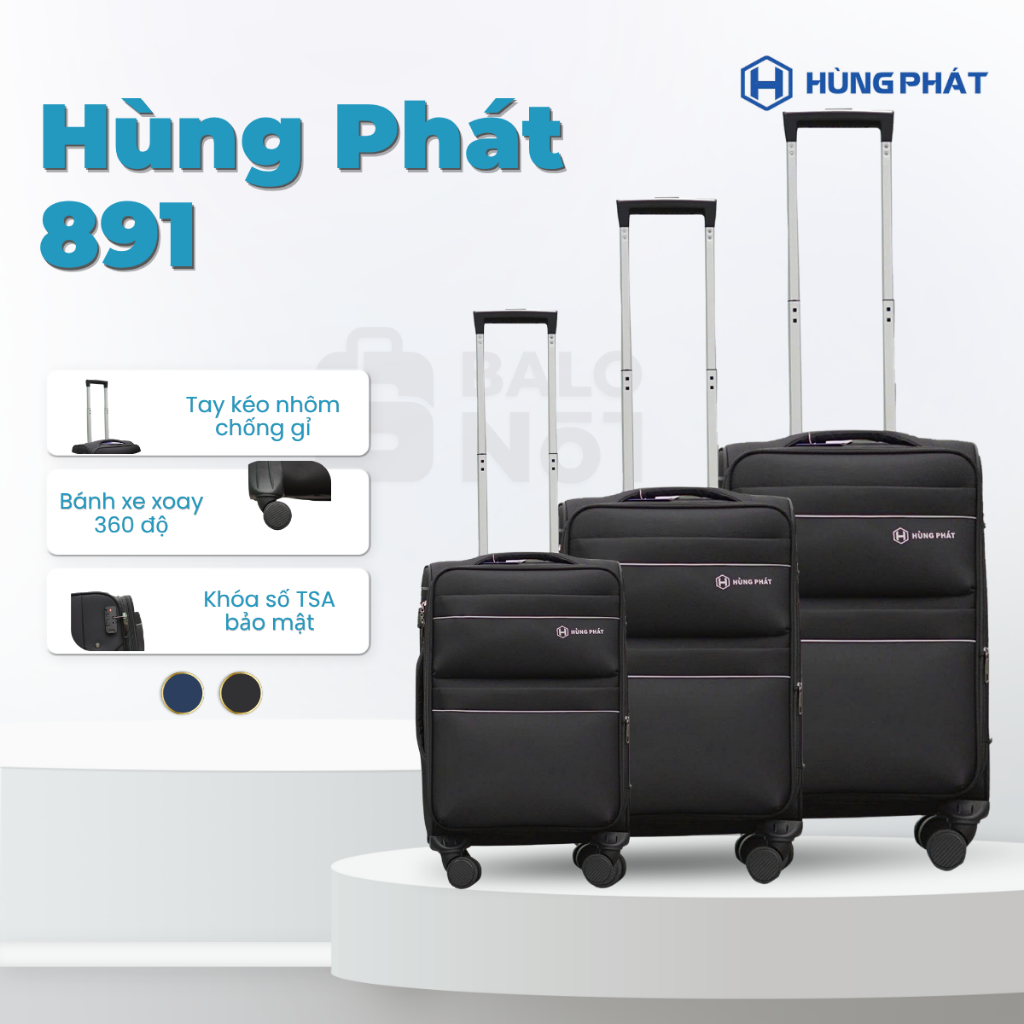 [HÙNG PHÁT] Vali Vải THời Trang Hiện Đại Cao Cấp 891 Hùng Phát