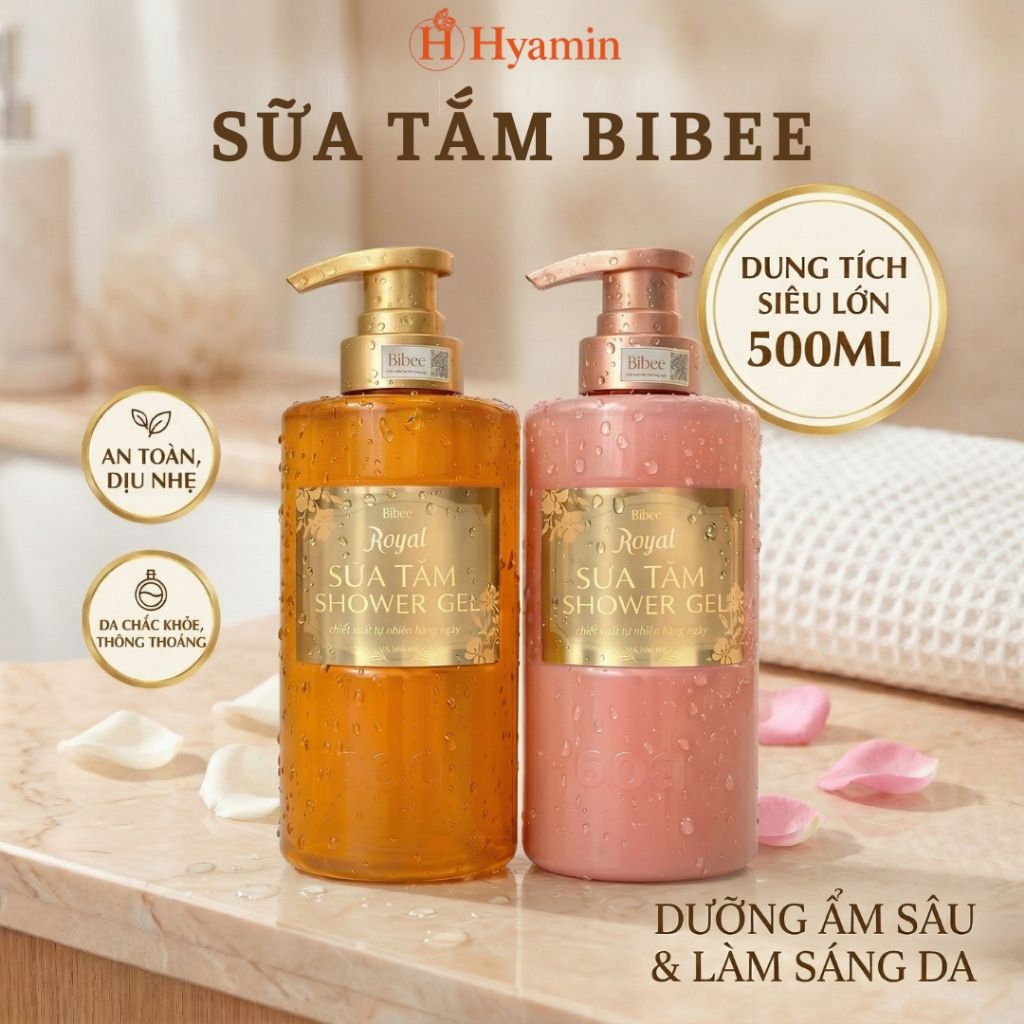 Sữa Tắm Royal Bibee 500ml Sữa Tắm Hương Thơm Ngọt Ngào, Làm Sạch, Chăm Sóc Da Hằng Ngày