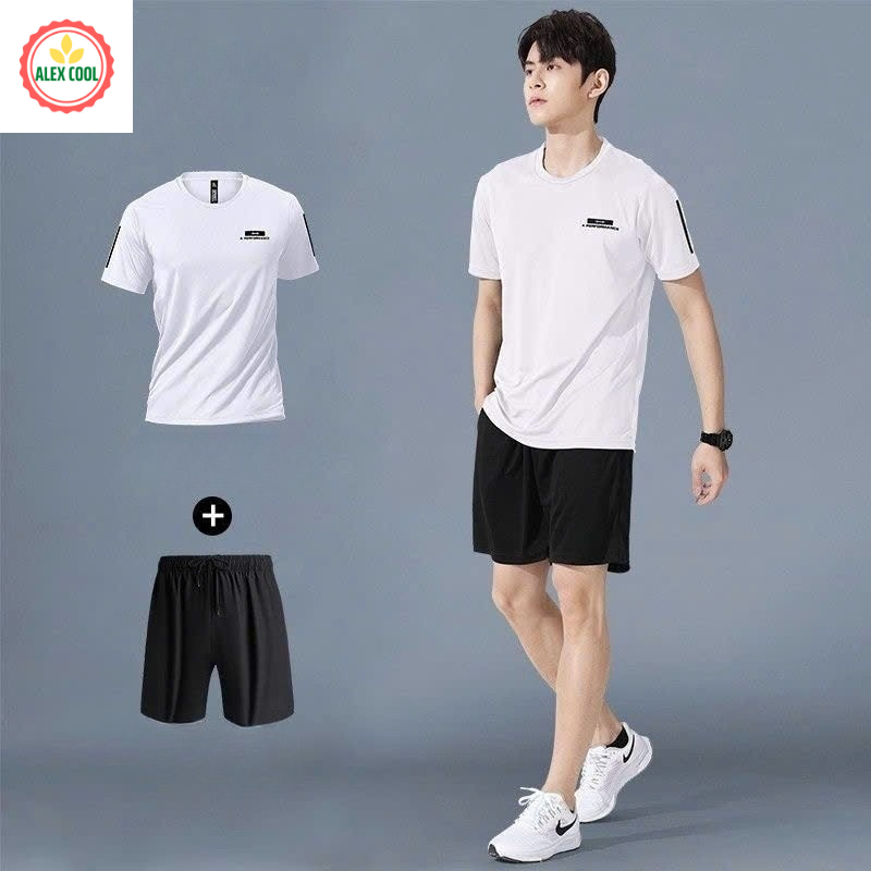 Alex cool Đồ Bộ Quần Áo Thể Thao Nam Mùa Hè Chất Thun Lạnh Co Giãn 4 Chiều Gía rẻ Alex cool 017 Alex