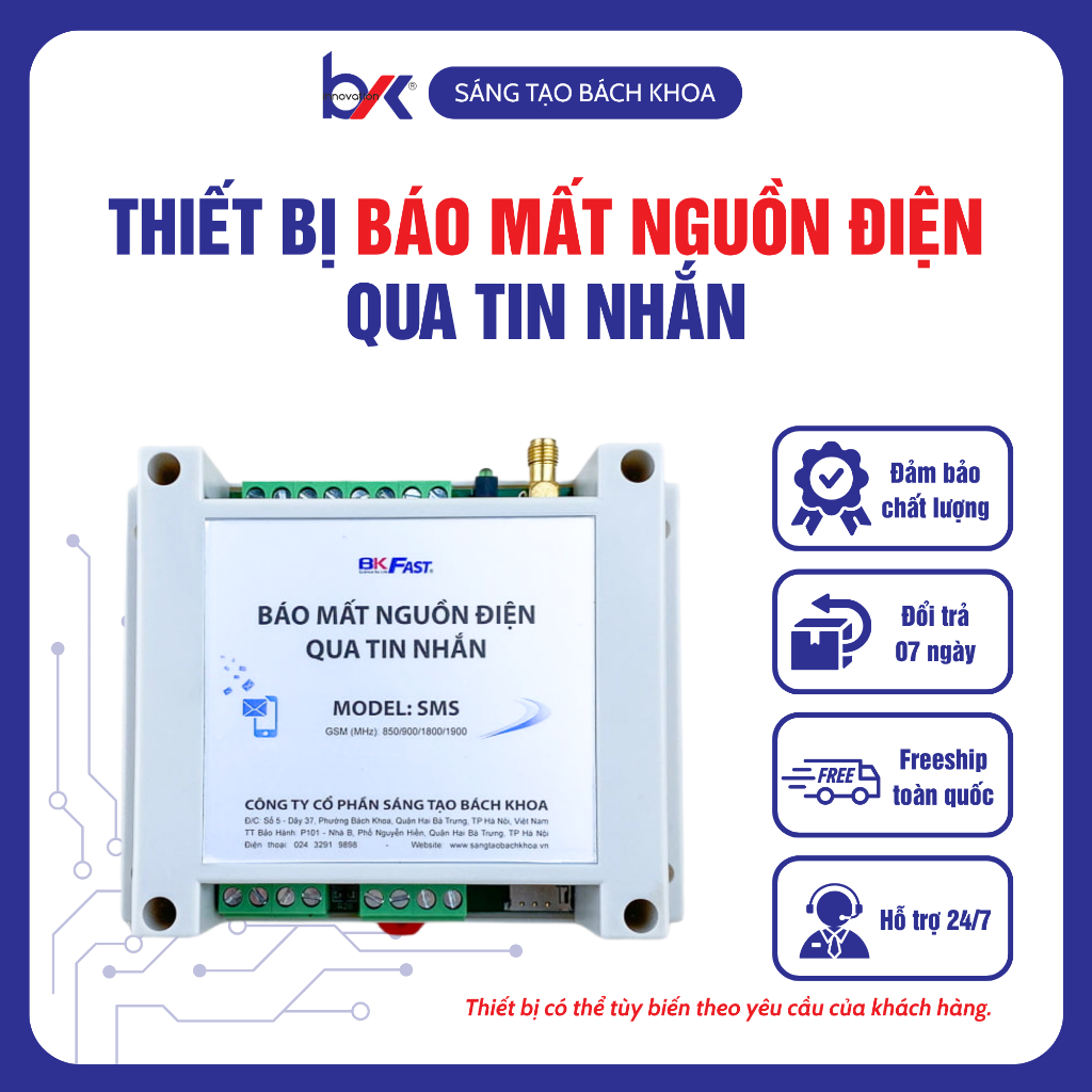 Thiết Bị Báo Mất Điện Qua Tin Nhắn BKFast. Model: SMS