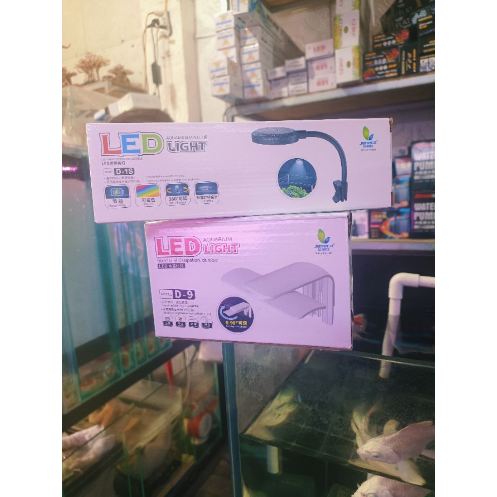 Đèn Led kẹp chiếu bể cá mini công suất 3W,9W-3chế độ màu -Jeneca D1S,D9s