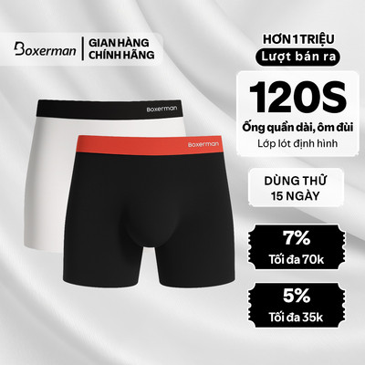 Combo Quần lót nam thoáng khí boxer Brief - 3D PRO Boxerman, Quần sịp cho nam đùi ép nhiệt định hình