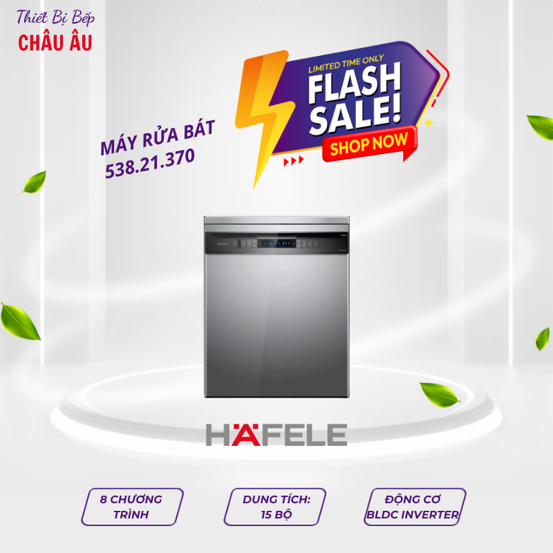 Máy Rửa Bát Độc Lập Hafele HDW‑F6051S 538.21.370 - Rửa Sạch Sâu