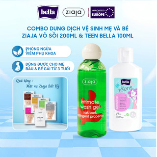 Combo 2 Chai Dung Dịch Vệ Sinh Dành Cho Mẹ Và Bé, Ziaja Cho Mẹ, Bella Teens Cho Bé Từ 3 Tuổi An Toàn Lành Tính