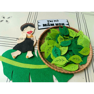 Set 30 lá nỉ trang trí mầm non đồ dùng tự tạo