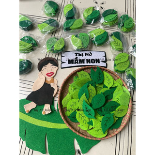 Set 30 lá nỉ trang trí mầm non đồ dùng tự tạo