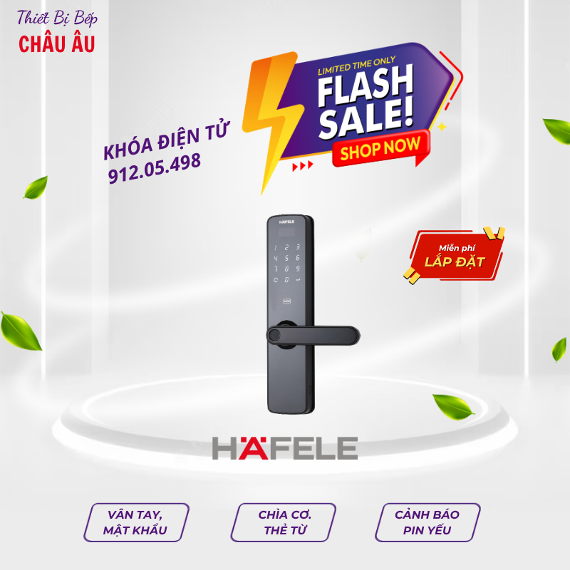 Khóa điện tử Hafele DL7100 Giải pháp an ninh hiện đại cho căn hộ, nhà phố và văn phòng