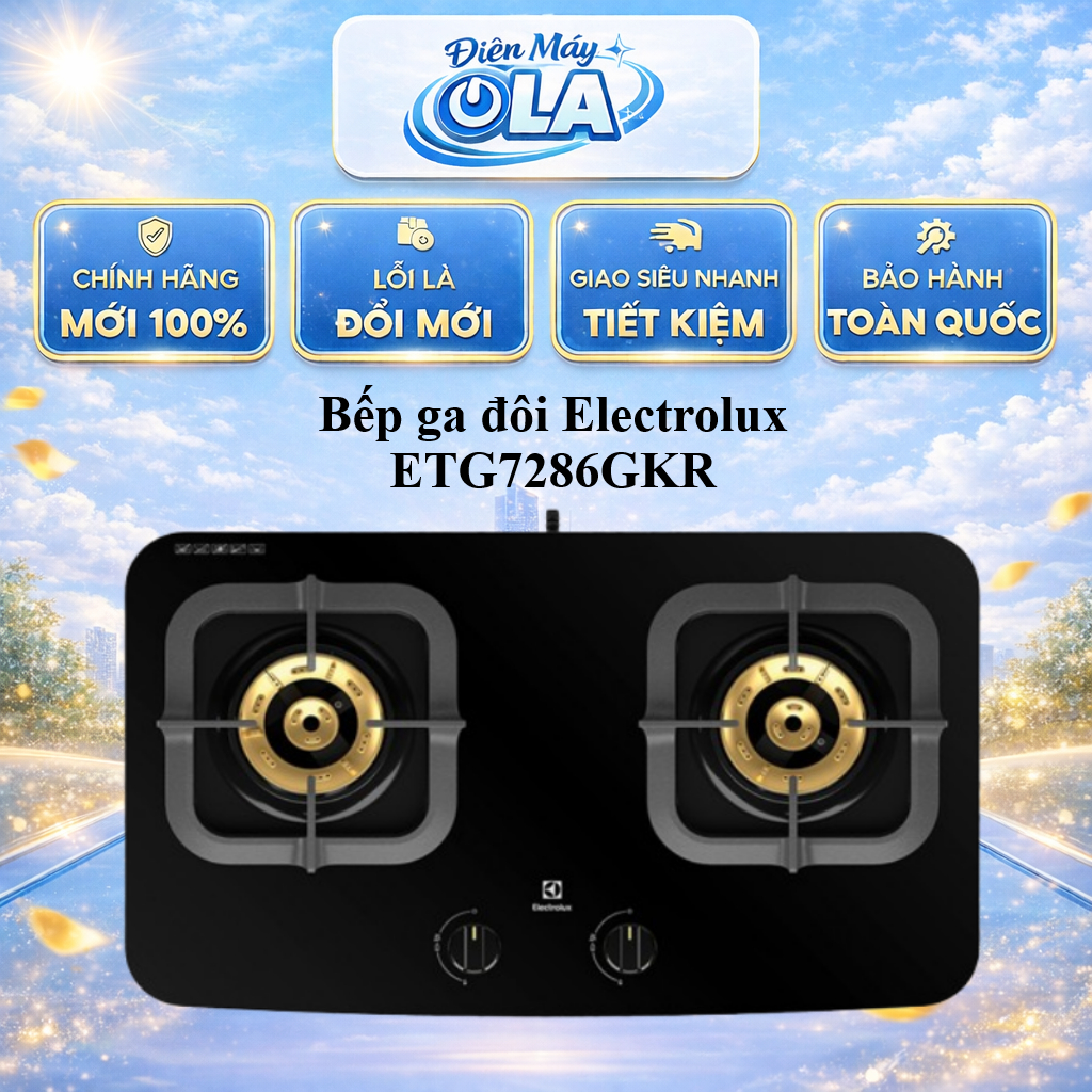 ETG7286GKR - Bếp ga đôi Electrolux ETG7286GKR - BẢO HÀNH CHÍNH HÃNG - GIAO TOÀN QUỐC