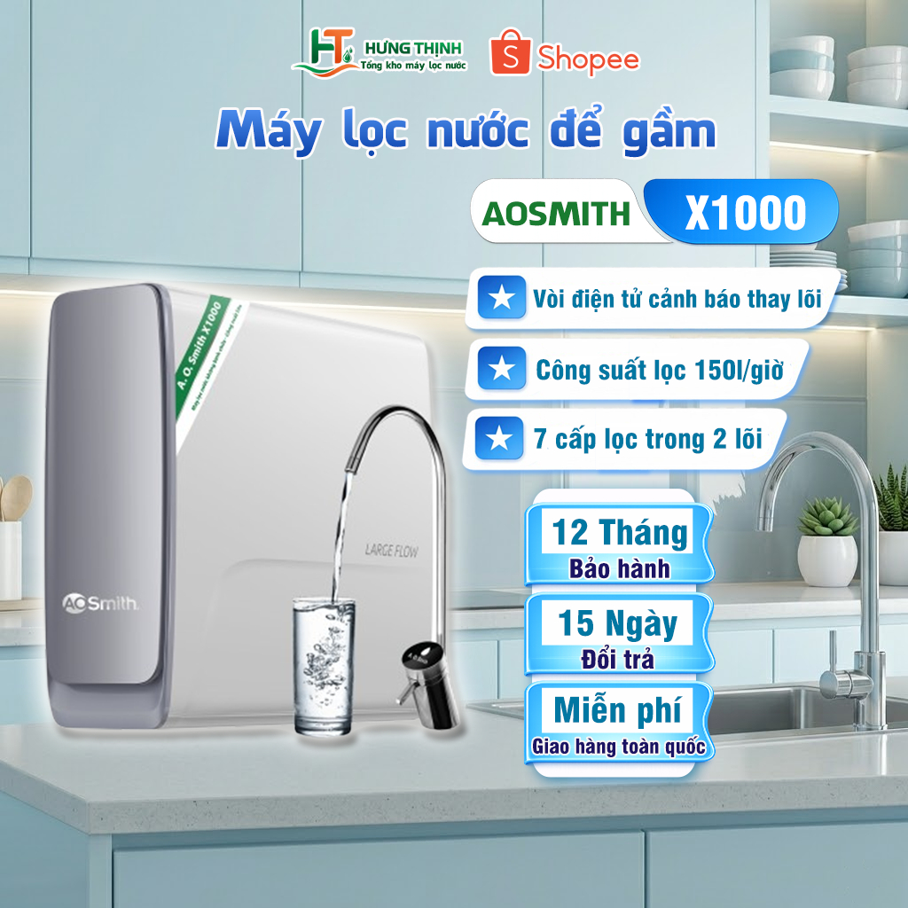 Máy Lọc Nước Đặt Gầm A. O. Smith X1000 [NEW] -chính hãng- Hưng Thịnh