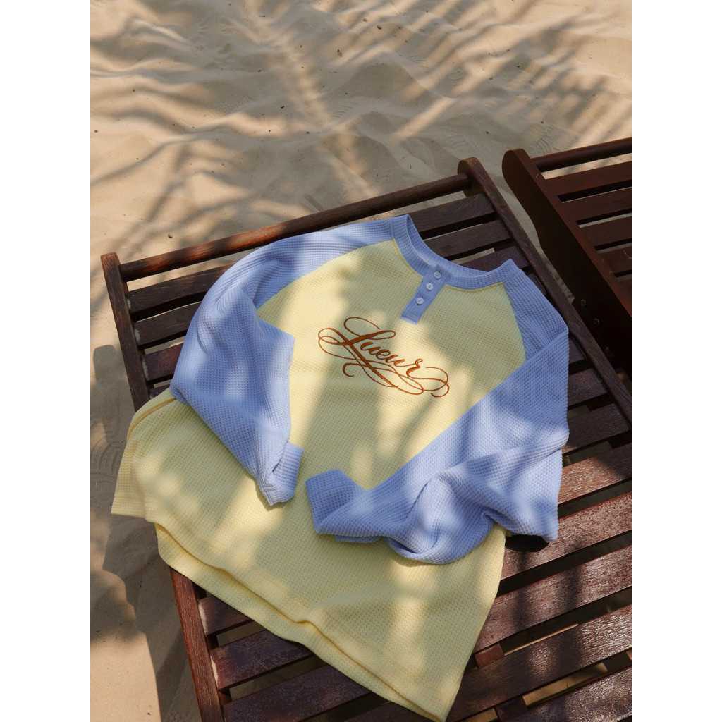 Áo tay dài LUEUR Waffle Raglan