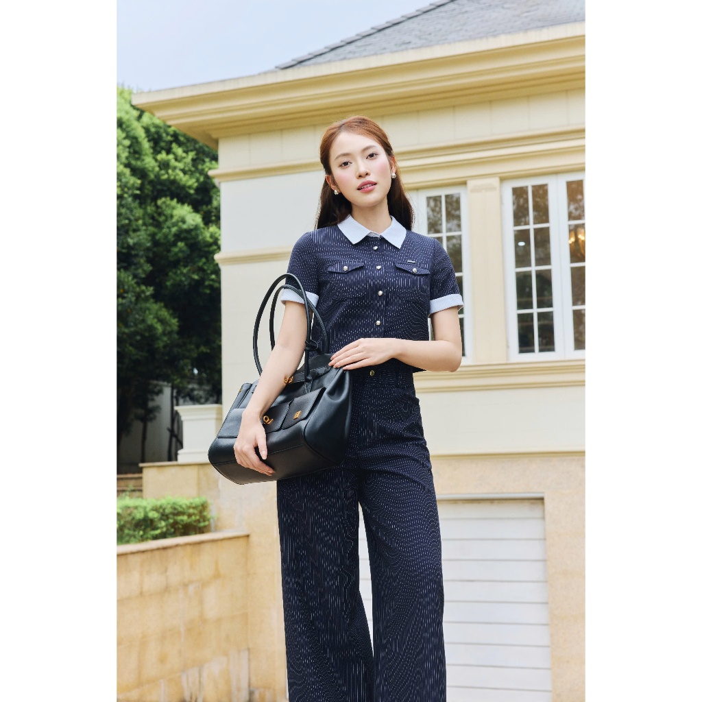 (Little Women) Quần suông tuýt sy kẻ, form basic, thanh lịch, tôn dáng thời trang thiết kế Calie QX076 | BigBuy360 - bigbuy360.vn