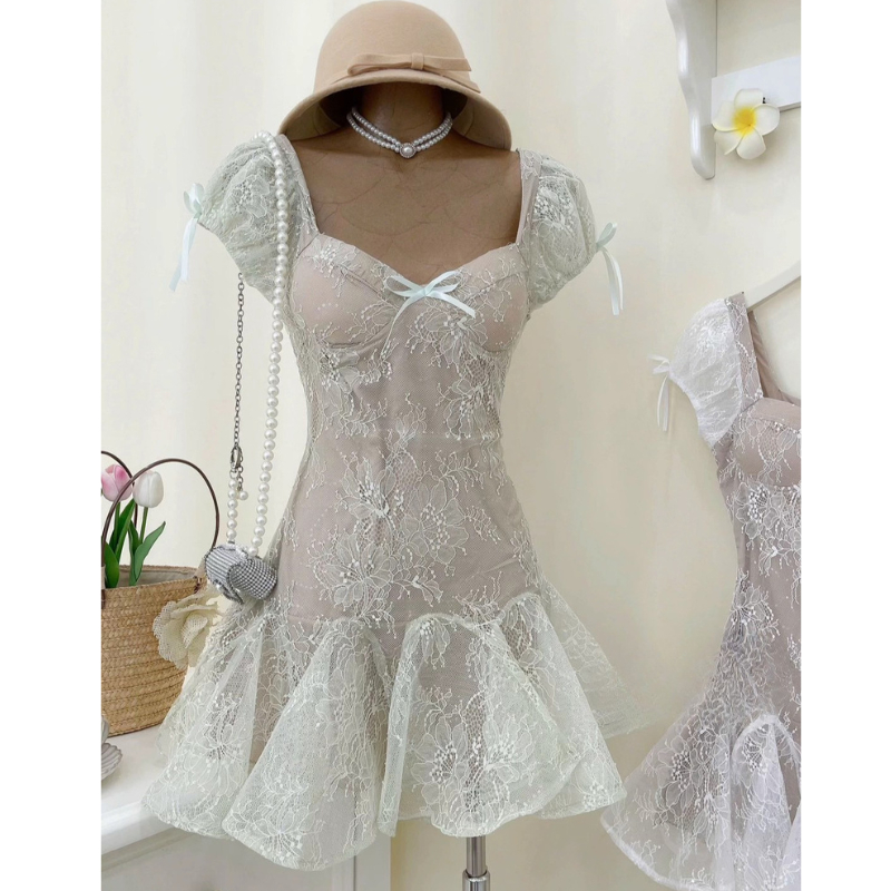 𝐕𝐍𝟎𝟏 ( 𝐁𝐈𝐆𝐒𝐈𝐙𝐄)  Đầm ngắn tùng xoè phối lưới đính nơ “ QC LƯỚI DA “ 𝐒 => 𝟑𝐗𝐋 - 𝐊𝐄̀𝐌 𝐐𝐔𝐀̂̀𝐍 ) by CarrotShop | BigBuy360 - bigbuy360.vn