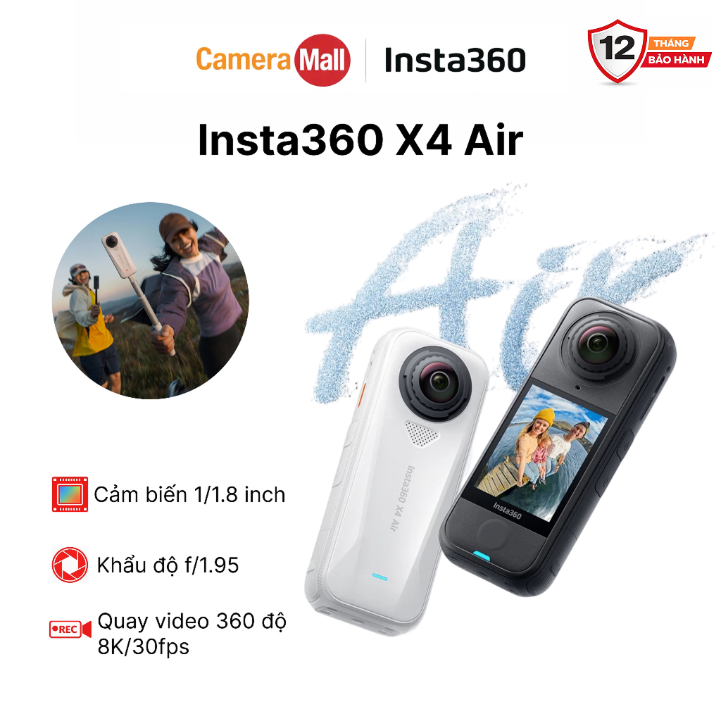 Insta360 X4 Air – Camera 360° Thế Hệ Mới Quay Hành Trình – BH Chính Hãng 12 Tháng | BigBuy360 - bigbuy360.vn