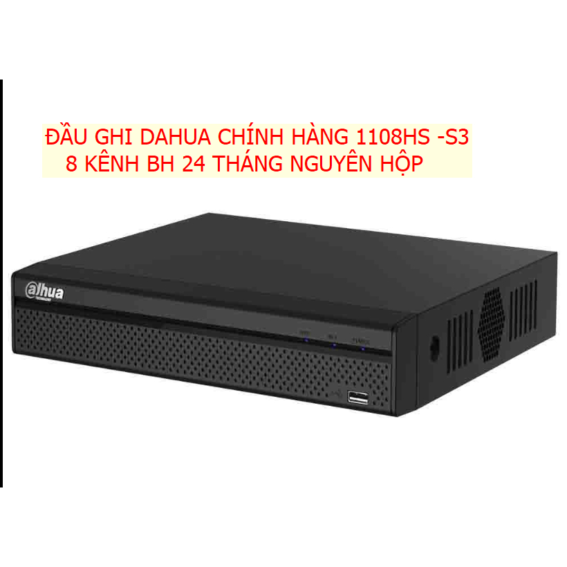 ĐẦU GHI CAMERA CHÍNH HÃNG DAHUA 1108 HS-S3 8 KÊNH