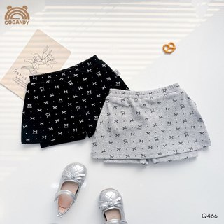 [COCANDY] -Quần váy legging cộc ĐEN họa tiết nơ Cocandy mã Q466