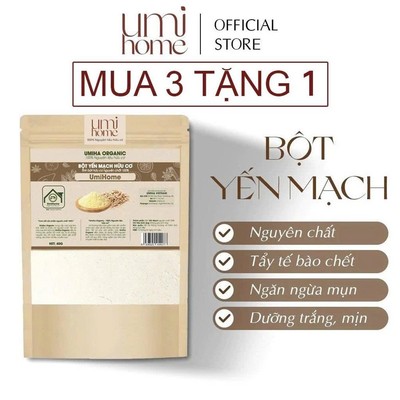 Bột Yến Mạch đắp mặt nạ UMIHOME nguyên chất | Oatmeal  40G