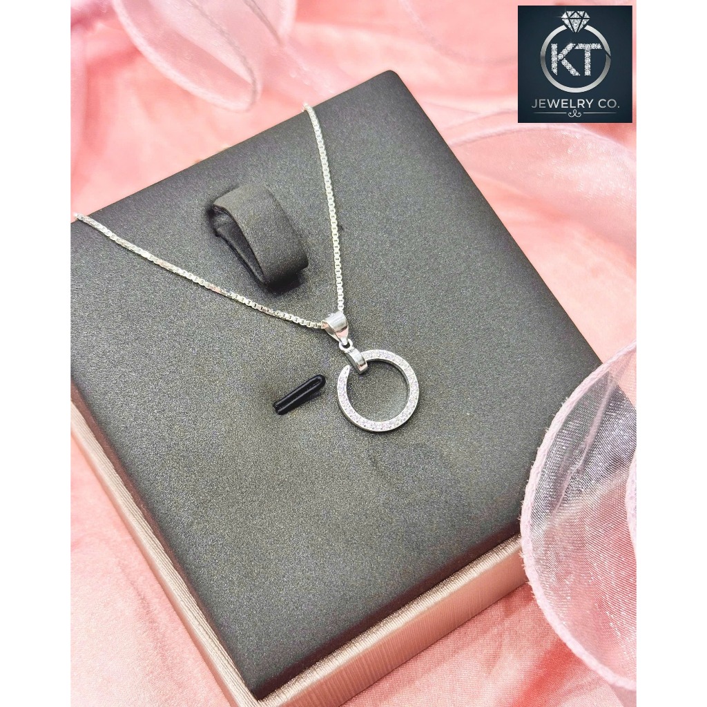 ⭕ DÂY CHUYỀN BẠC S925 (MD8) MẶT TRÒN ETERNITY ĐÍNH ĐÁ TINH TẾ - KT JEWELRY CO.