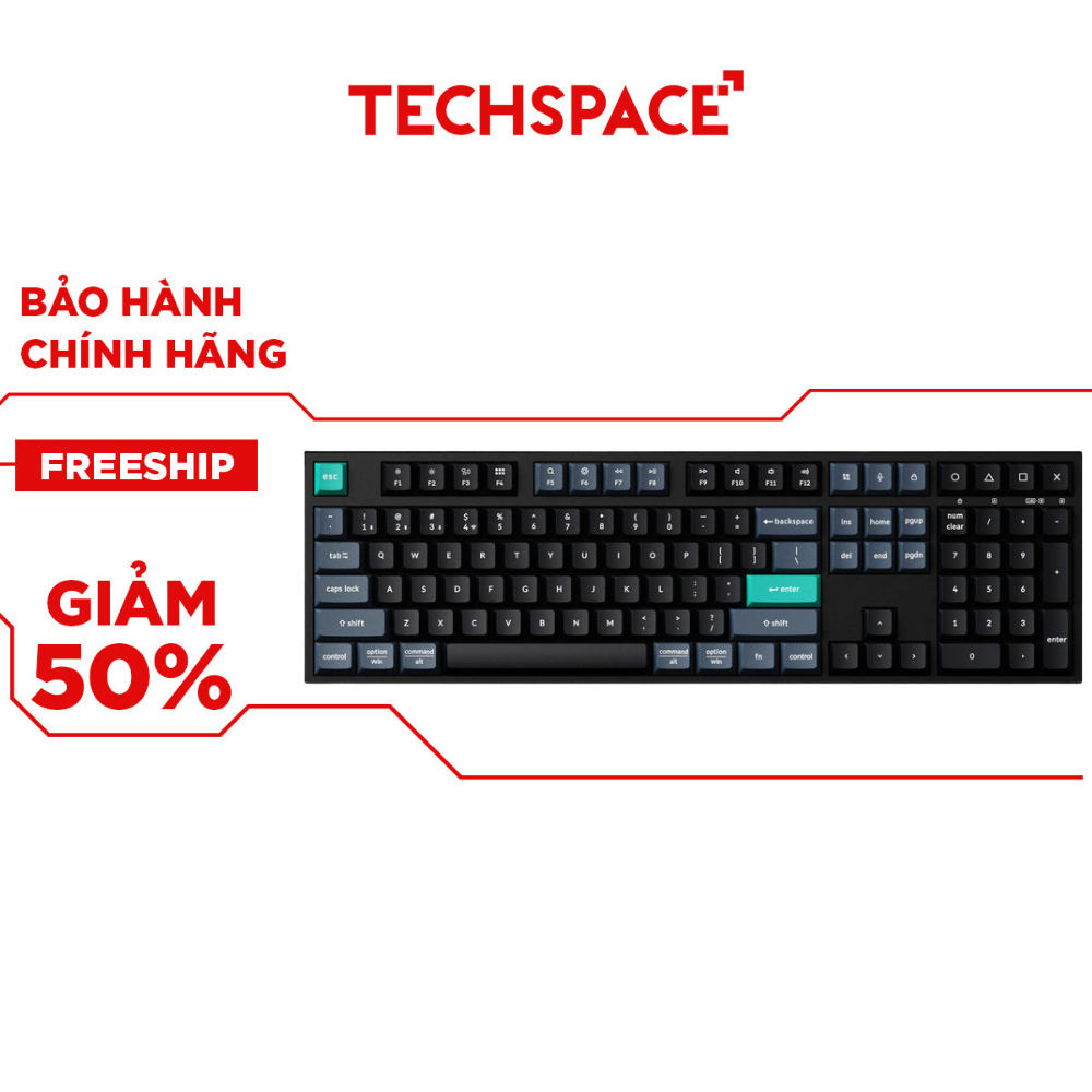 Bàn phím không dây Keychron B36 Silent Wireless - Bảo hành 12 tháng - TechSpace