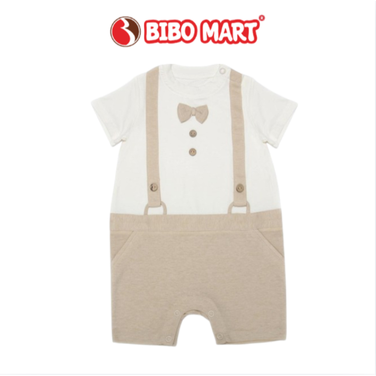 Romper Đùi Bé Trai Bibo’s Be Đính Nơ 3M-1Y Chất Liệu Cao Cấp Thoáng Mát-Bibo Mart