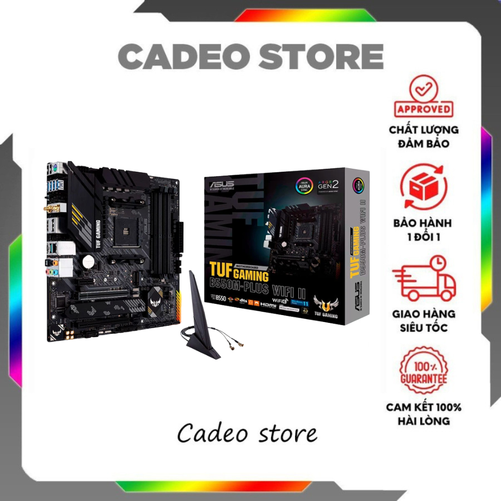 Mainboard ASUS TUF B550M-PLUS WIFI II DDR4 Socket AM4 Hỗ Trợ AMD Ryzen 3000/5000 M-ATX