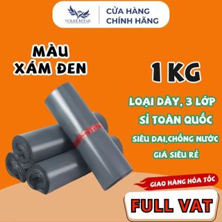 [1Kg - Màu Xám Đen] Túi gói Hàng Niêm Phong Tự Dính VUILEE RETAIL 3 Lớp Dày Dặn Niêm Phong Đơn Hàng