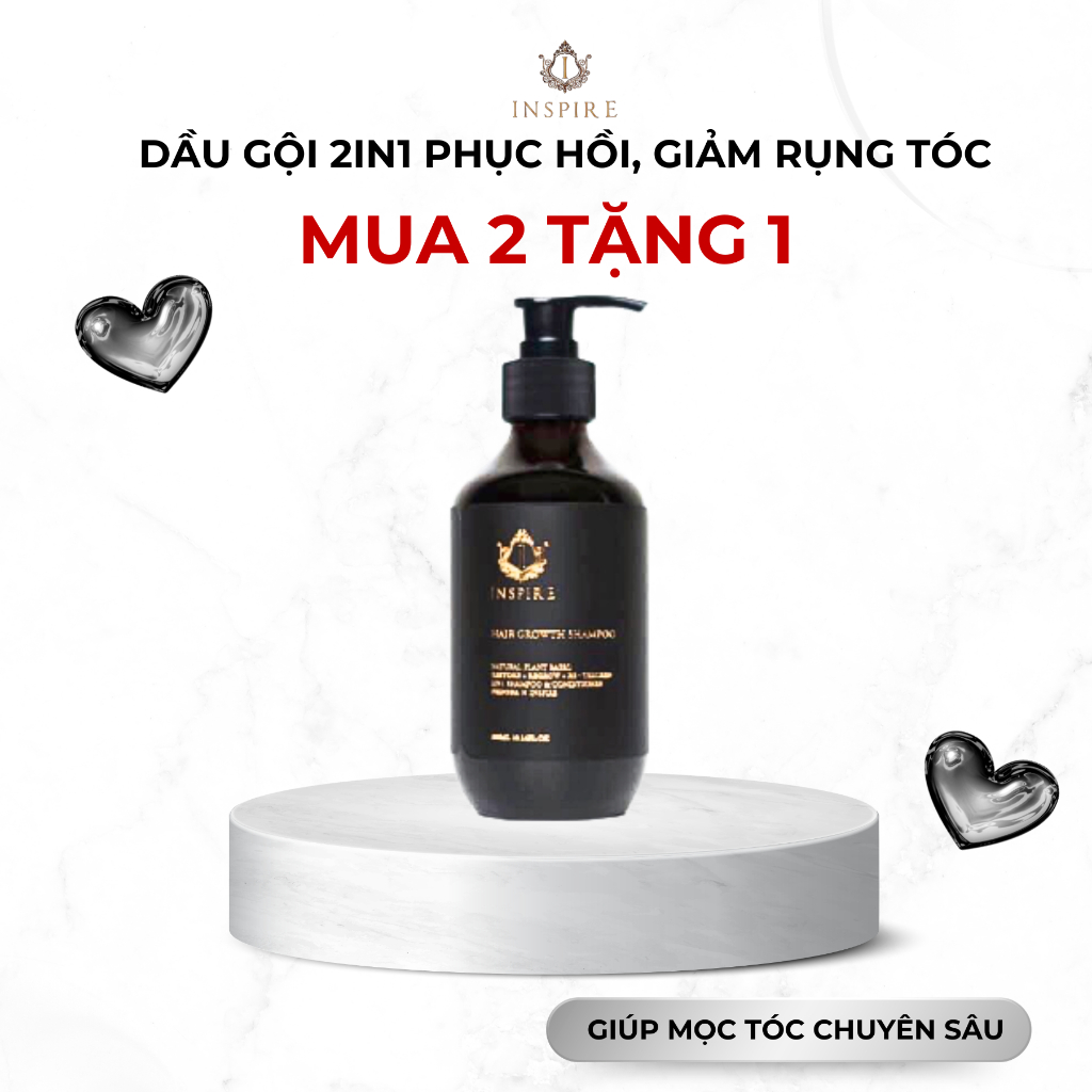 [MUA 2 TẶNG 1] DATE T6/2027 - DẦU GỘI THẢO DƯỢC 2IN1 PHỤC HỒI TÓC, GIÚP MỌC TÓC INSPIRE