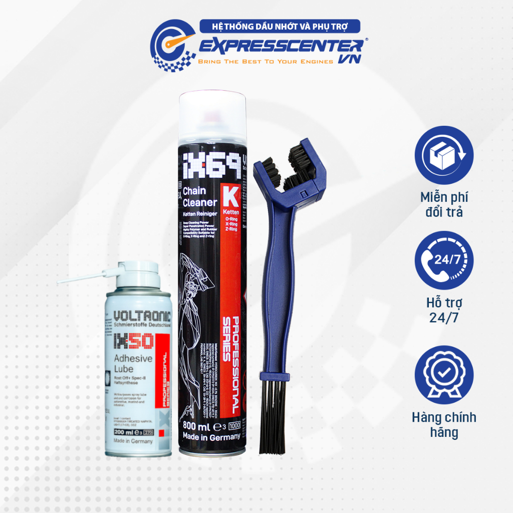 Combo Dưỡng Rửa Sên Voltronic IX50 200ml + IX69 800ml + Bàn Chải