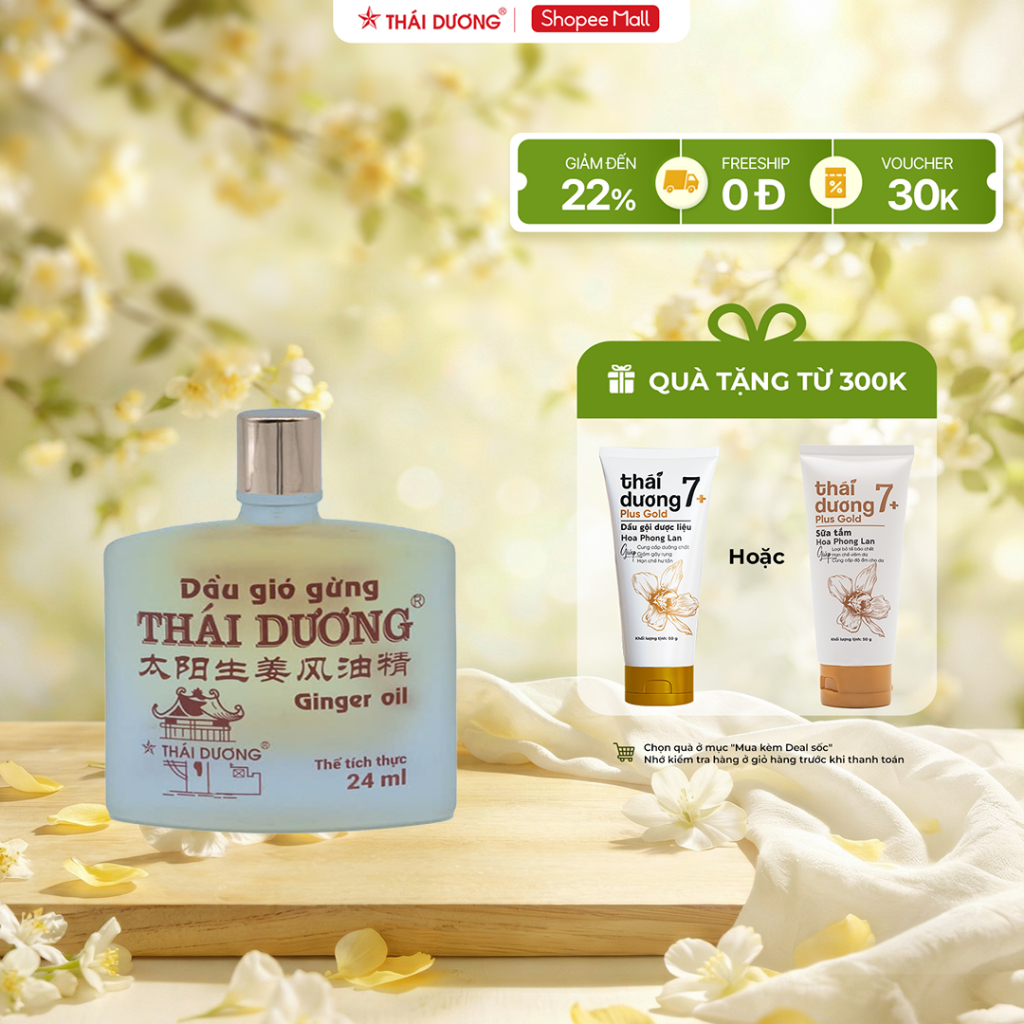 Dầu gió gừng Thái Dương 24ml - Sao Thái Dương