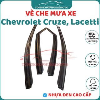 Vè che mưa nhựa đen xe Chevrolet Cruze 2003- 2020, 2021 - Hàng đẹp, Dễ lắp đặt