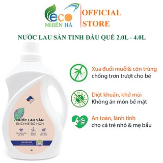 Nước lau sàn enzyme bồ hòn ECOCARE 2L/ 4L tinh dầu quế, đuổi muỗi, chống trơn trượt, an toàn cho bé