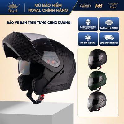 Mũ bảo hiểm fullface Royal M179 có 2 lớp kính, Size L XL XXL chính hãng, Nam nữ đi xe máy phượt
