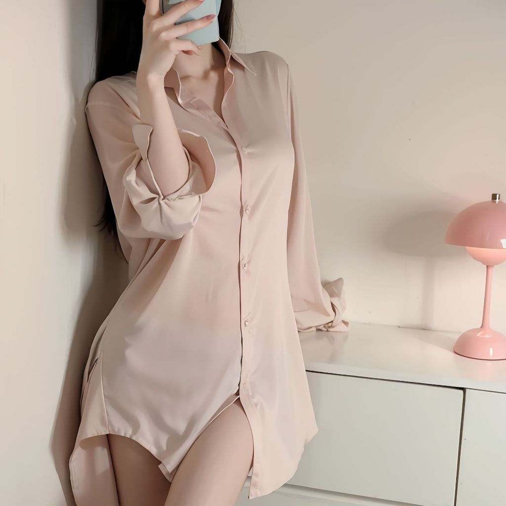 Áo Sơ Mi Lụa Sang Chảnh Dáng Dài Đủ Màu Áo Sơ Mi Nữ Dáng Dài | BigBuy360 - bigbuy360.vn