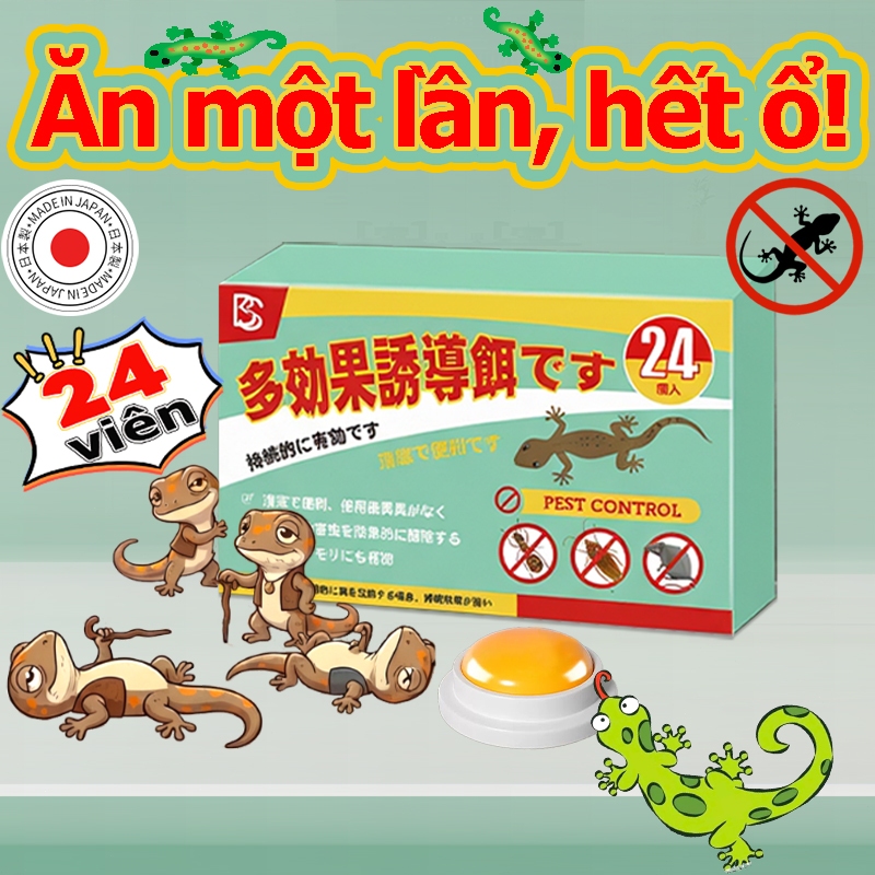 24 viên bả diệt chuột và thạch sùng Nhật Bản an toàn cho gia đình