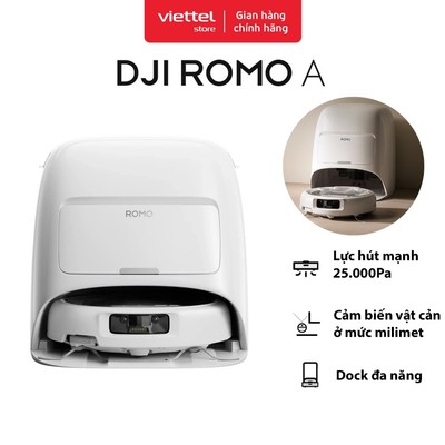 Robot Hút Bụi DJI Romo A | Siêu Sạch Từng Góc Cạnh | Robot Trong Suốt | Cảm Biến Vật Cản Công Nghệ